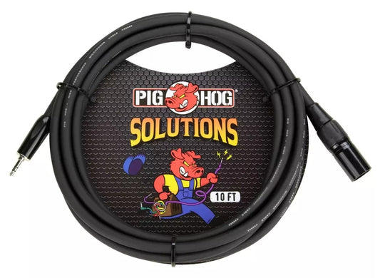 PIG HOG PX-M35XM10 3.5MM TRS TO MALE XLR CABLE, 10FT - New