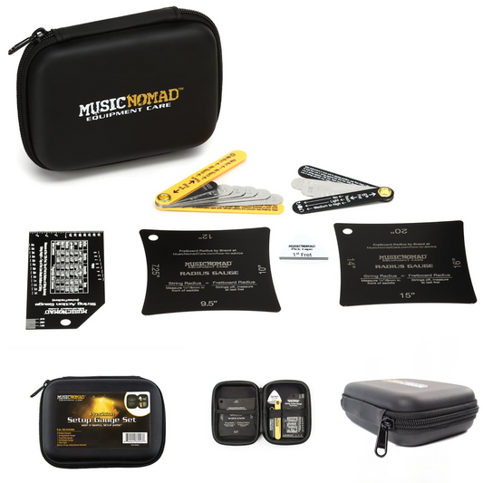 Music Nomad MN604 Precision Setup Gauge Set With Instructional Booklet & Carrying case - 6 pc - NEW