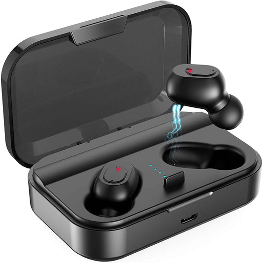 Bluetooth 5.0 Wireless Earbuds 2000mAh Charging Case Stereo Headphones