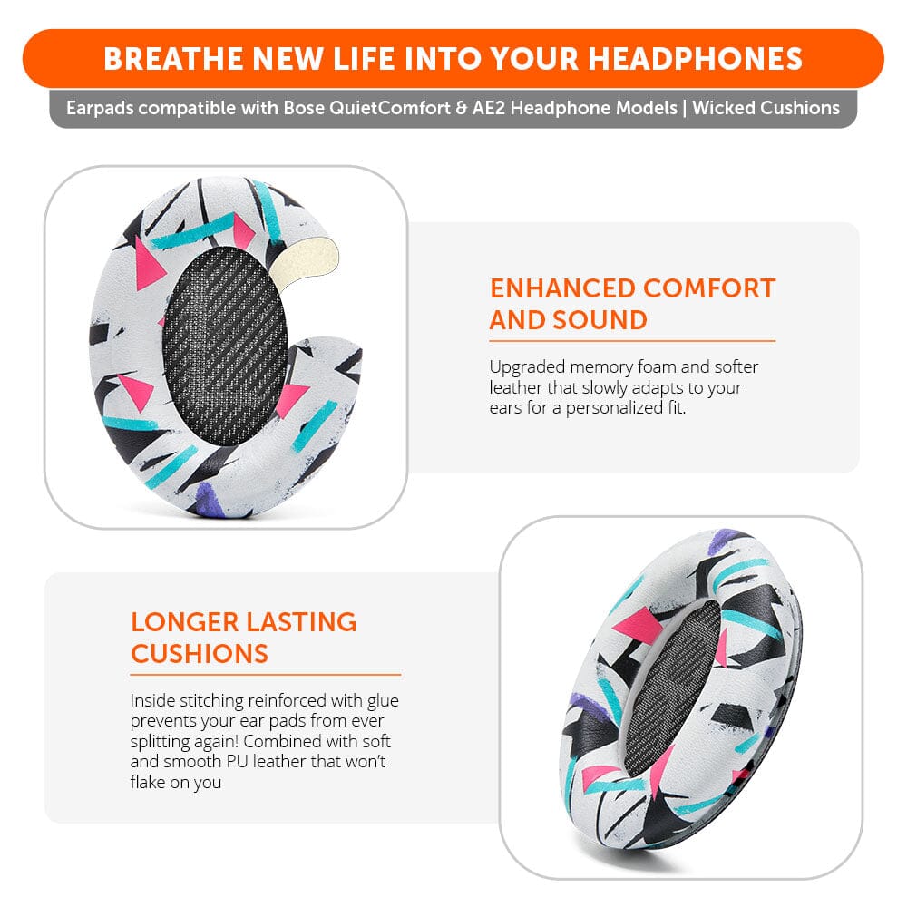 Bose QC35 Replacement Ear Pads Soft PU Leather Memory Foam Wicked Cushions