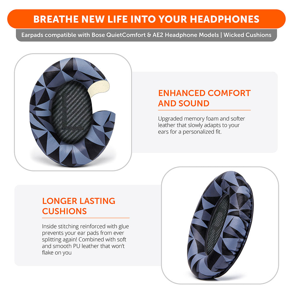 Bose QC35 Replacement Ear Pads Soft PU Leather Memory Foam Wicked Cushions
