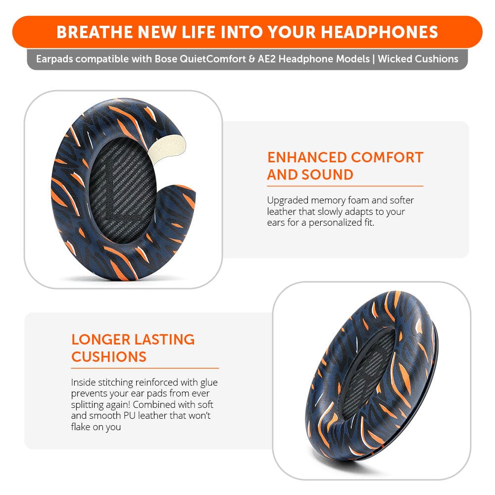 Bose QC35 Replacement Ear Pads Soft PU Leather Memory Foam Wicked Cushions