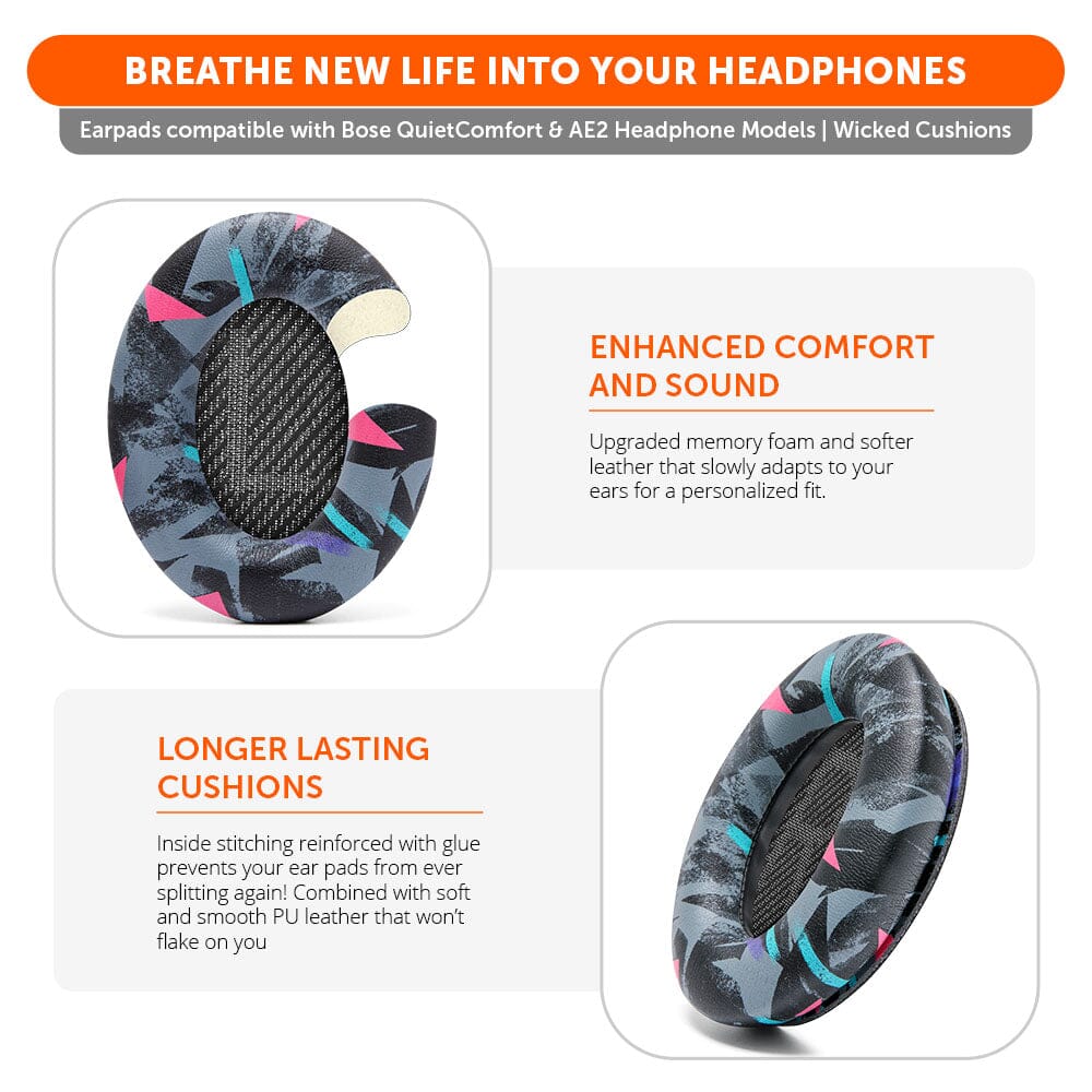 Bose QC35 Replacement Ear Pads Soft PU Leather Memory Foam Wicked Cushions