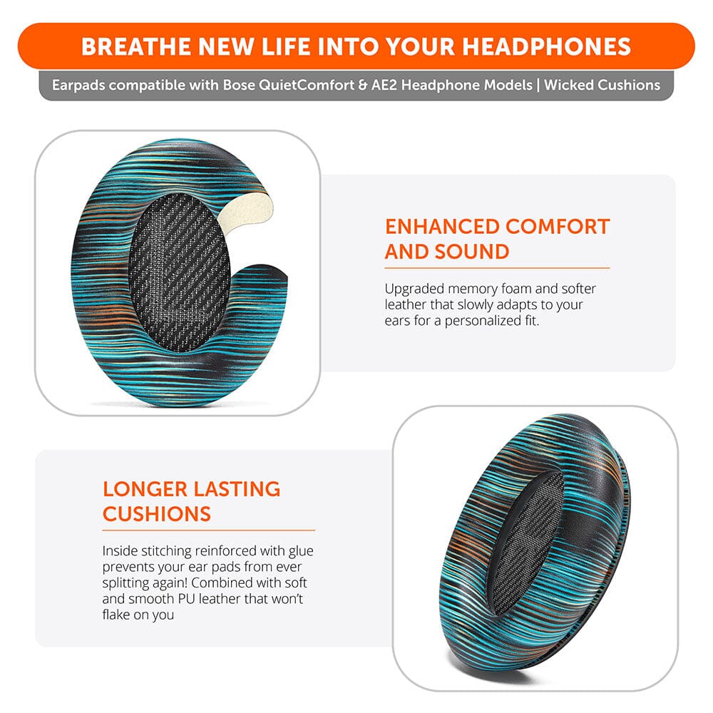 Bose QC35 Replacement Ear Pads Soft PU Leather Memory Foam Wicked Cushions