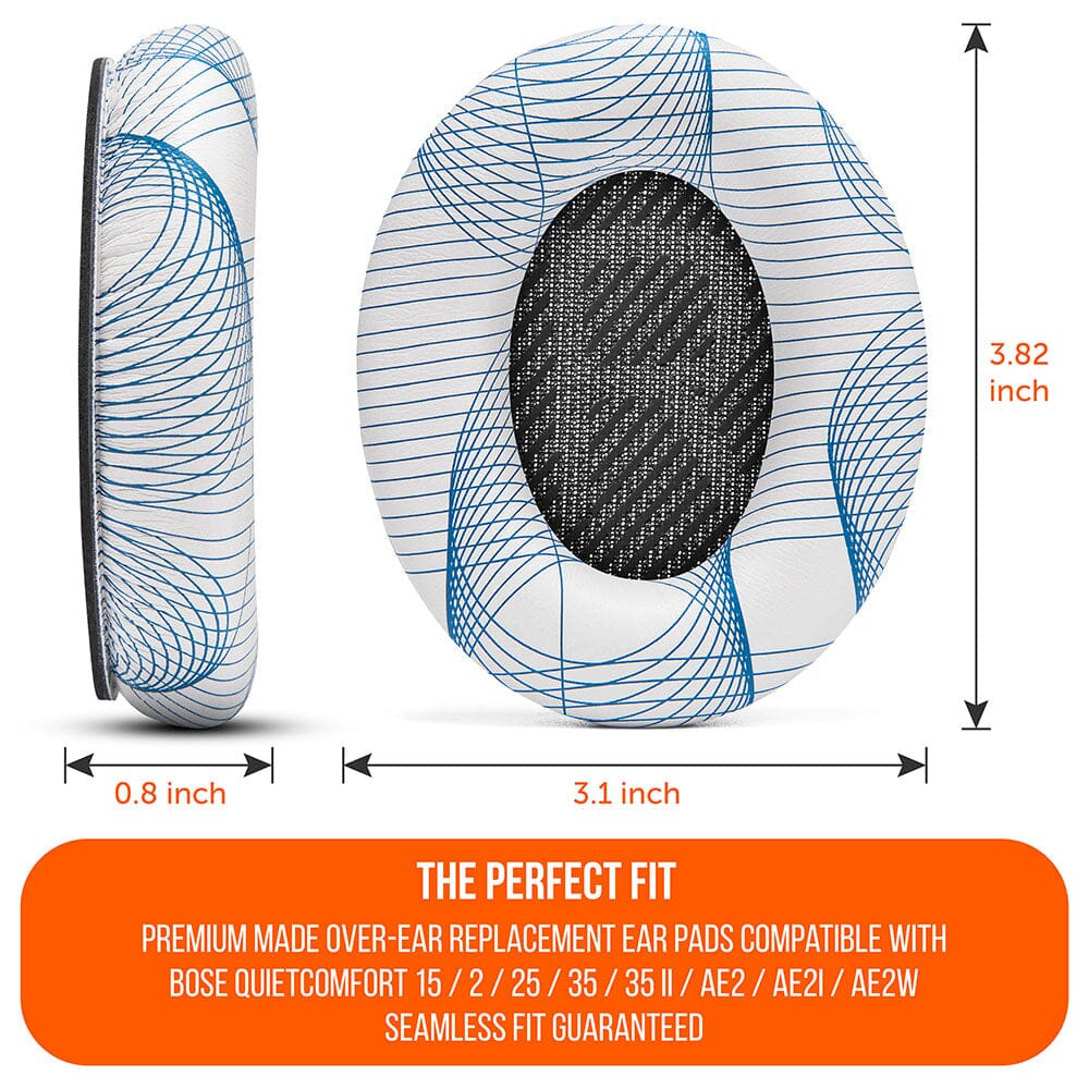 Bose QC35 Replacement Ear Pads Soft PU Leather Memory Foam Wicked Cushions