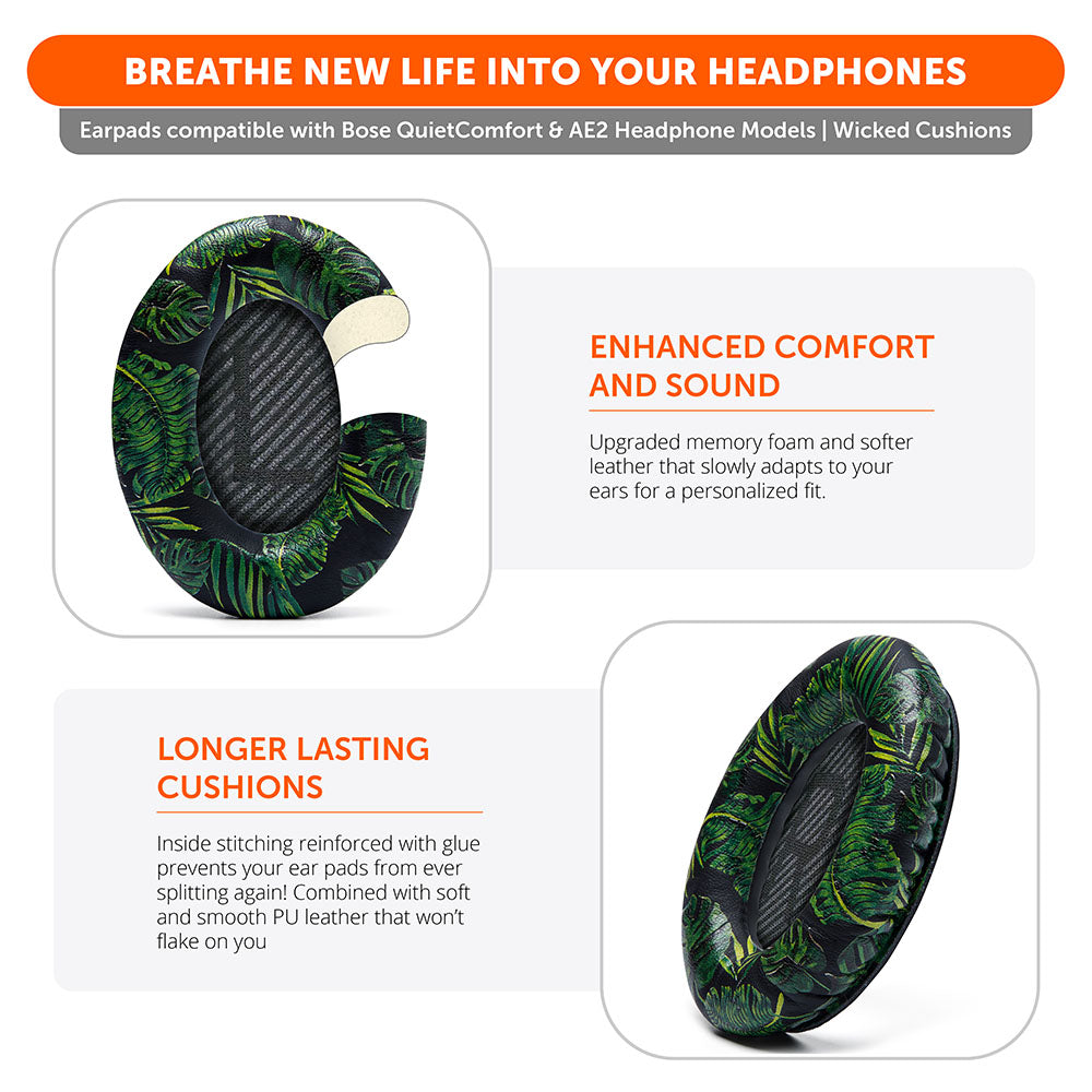 Bose QC35 Replacement Ear Pads Soft PU Leather Memory Foam Wicked Cushions