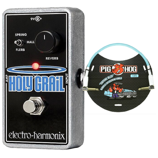 Electro Harmonix Holy Grail Nano Reverb Pedal + FREE Patch Cable - New