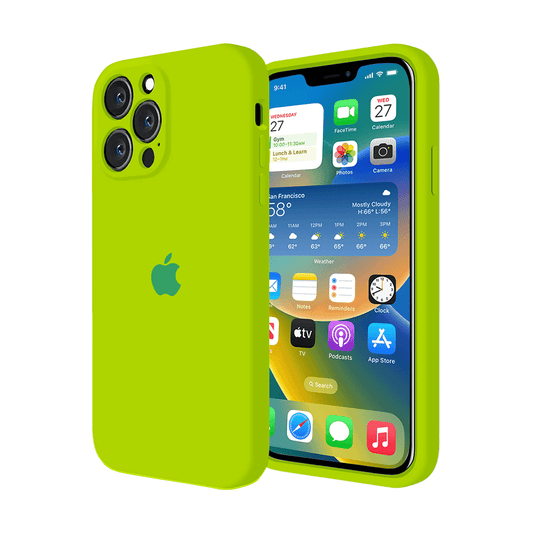 iPhone Camera Protection Fluorescent Green Silicone Case Apple