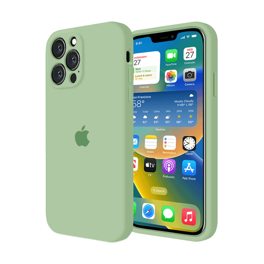 iPhone Camera Protection Silicone Case Matcha Green Apple iPhones
