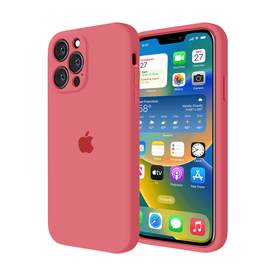 iPhone Camera Protection Pink Citrus Silicone Case Apple