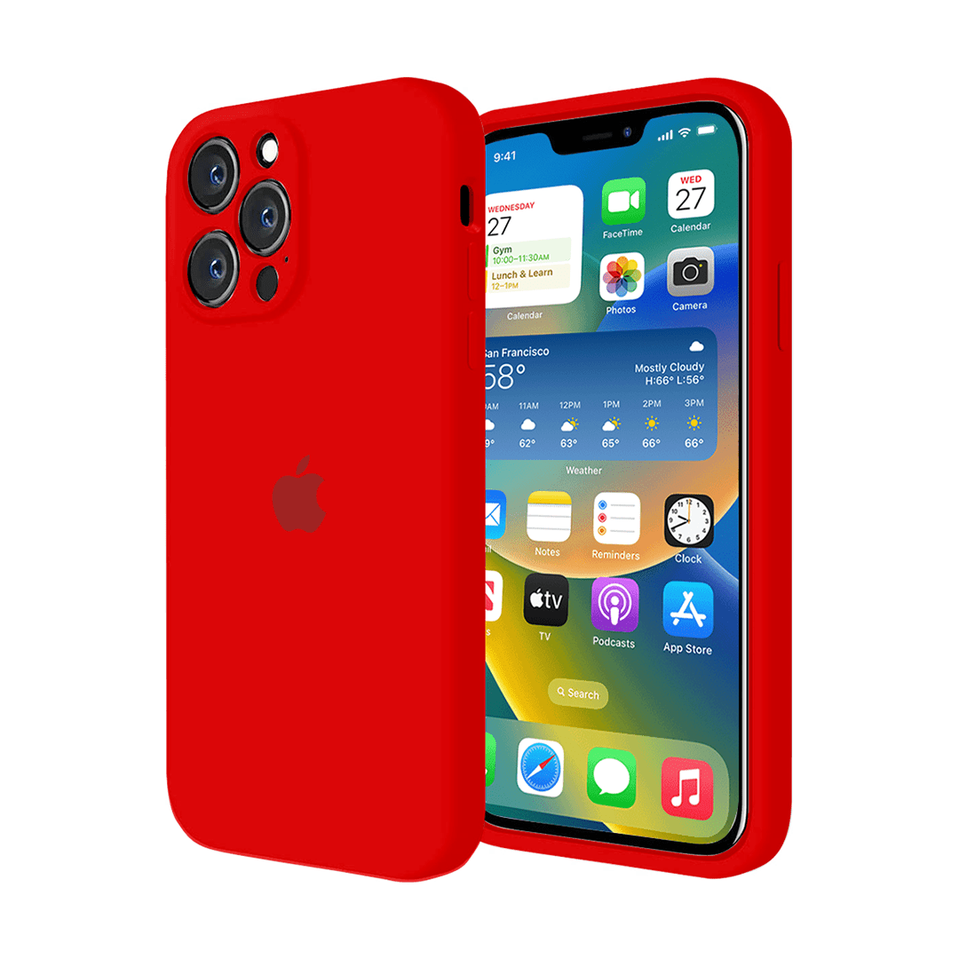 iPhone Camera Protection Red Silicone Case Apple