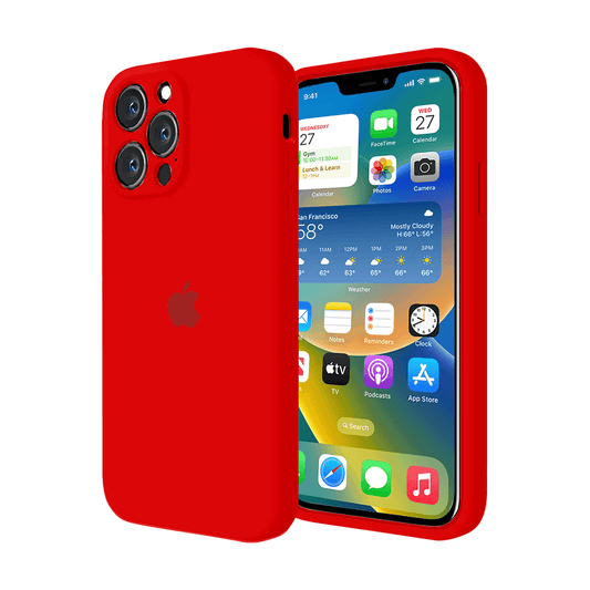 iPhone Camera Protection Red Silicone Case Apple