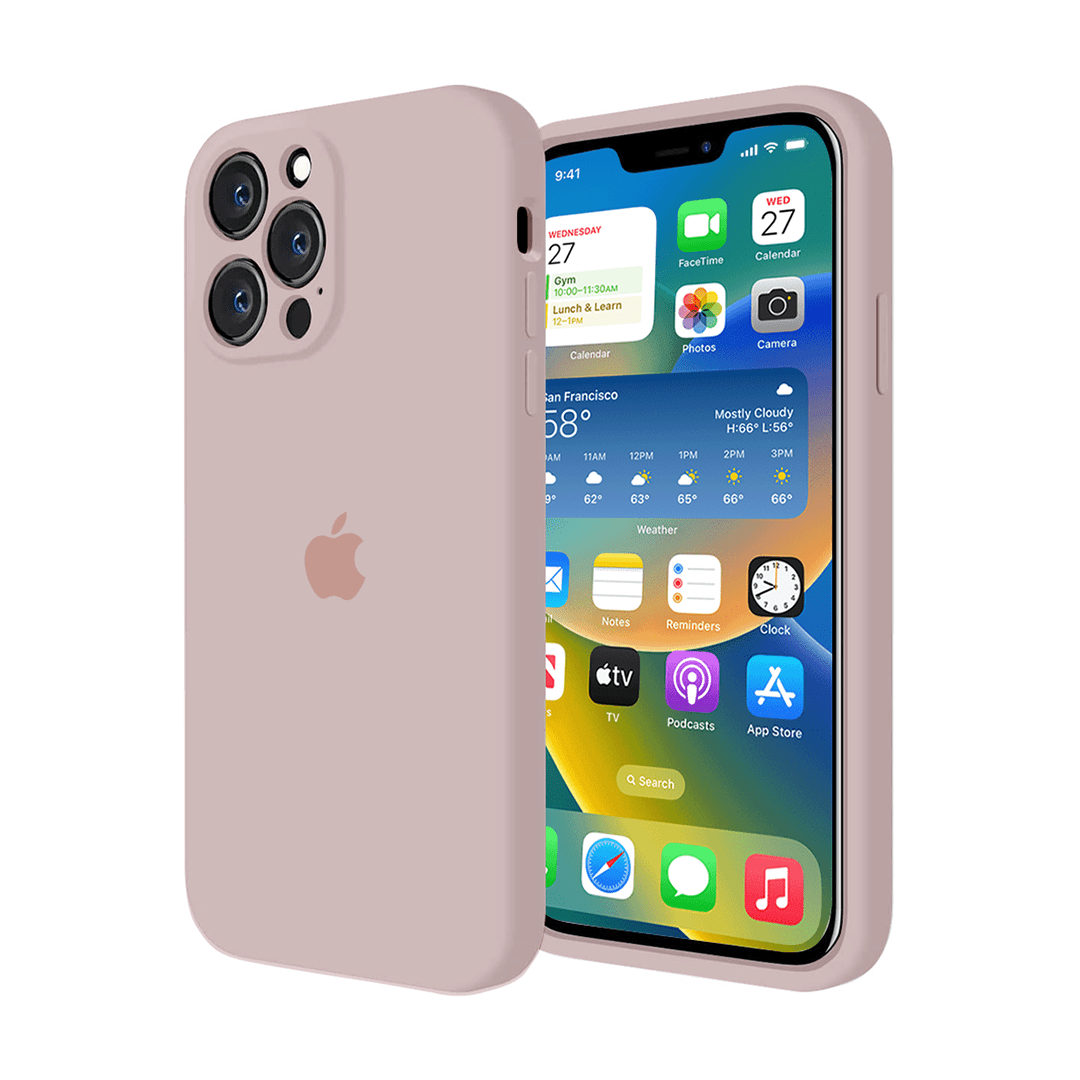 iPhone Camera Protection Pink Sand Silicone Case Apple