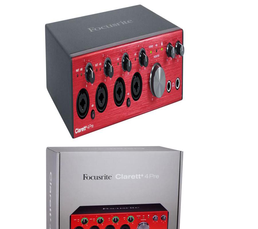 Focusrite Clarett+ 4Pre USB-C Audio Recording Interface, 4 Mic Preamps/JFET/ADAT - New