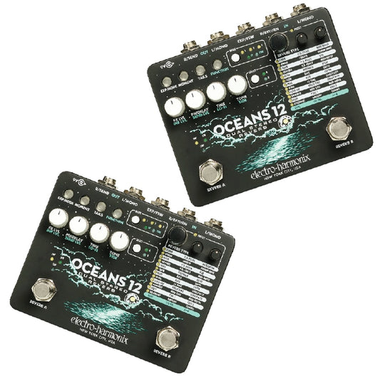 New - Electro Harmonix Oceans 12 Dual Stereo Reverb Pedal