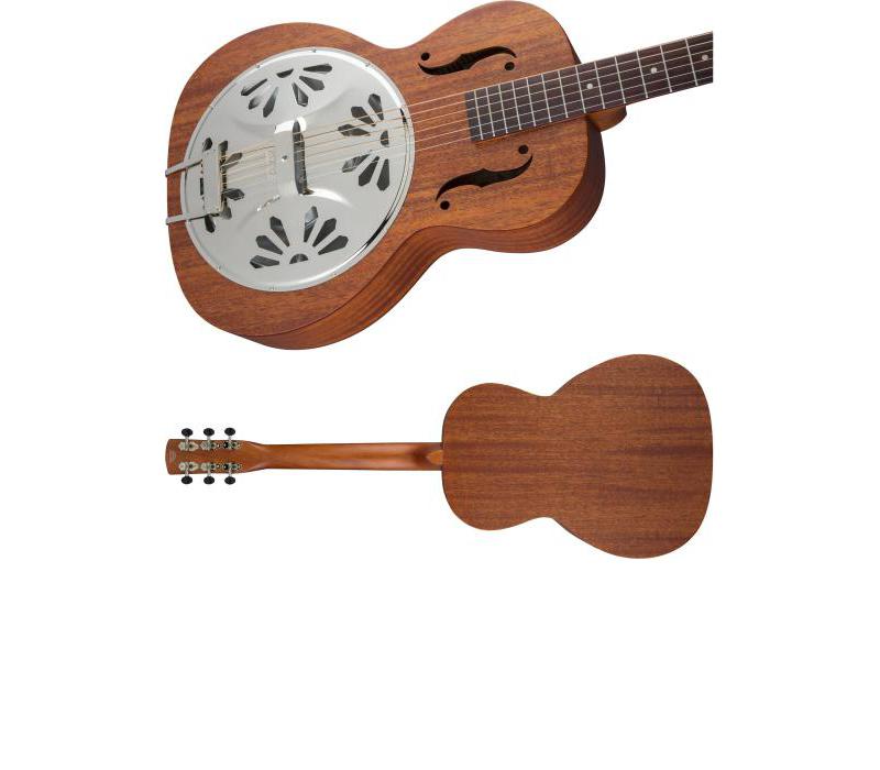 Gretsch G9200 Boxcar Round-neck, Mahogany Body Resonator - Natural, Padauk Fingerboard