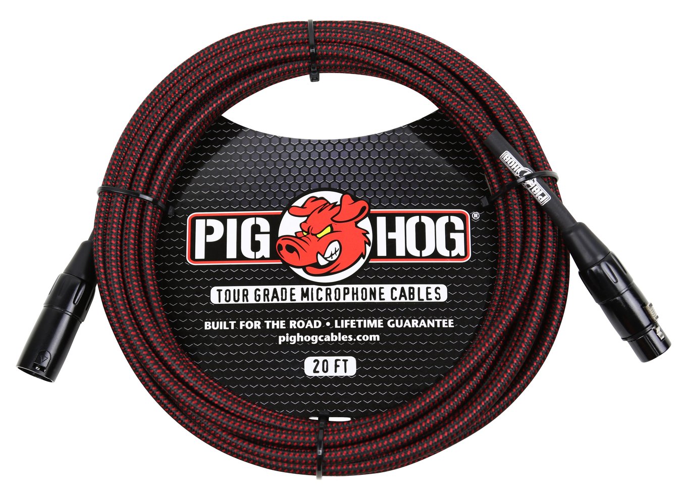 3 Pack Pig Hog B&R High Performance Woven XLR 20 ft Microphone Cable PHM20BRD  Lifetime Warranty!