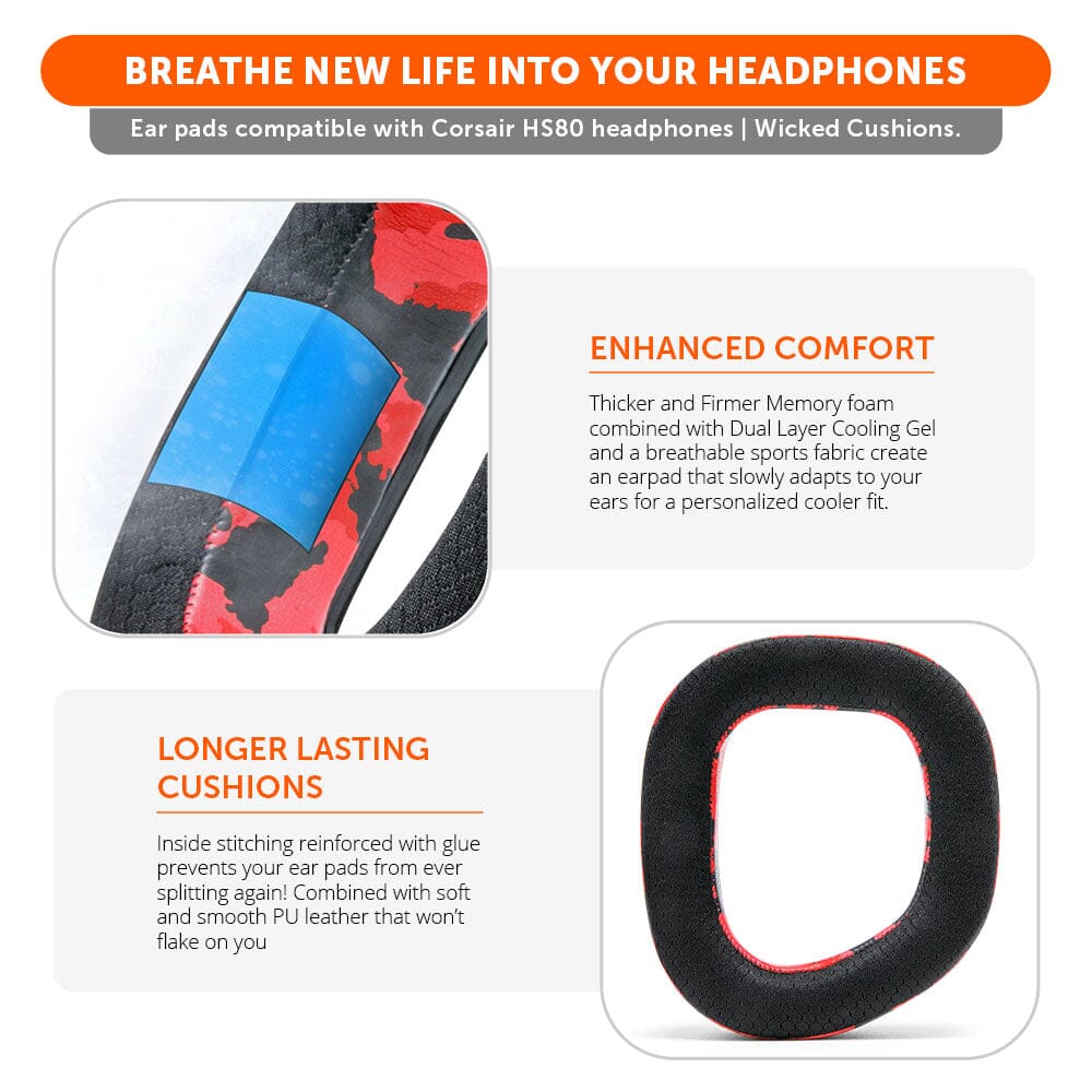 WC FreeZe Cooling Gel Corsair HS80 Earpads