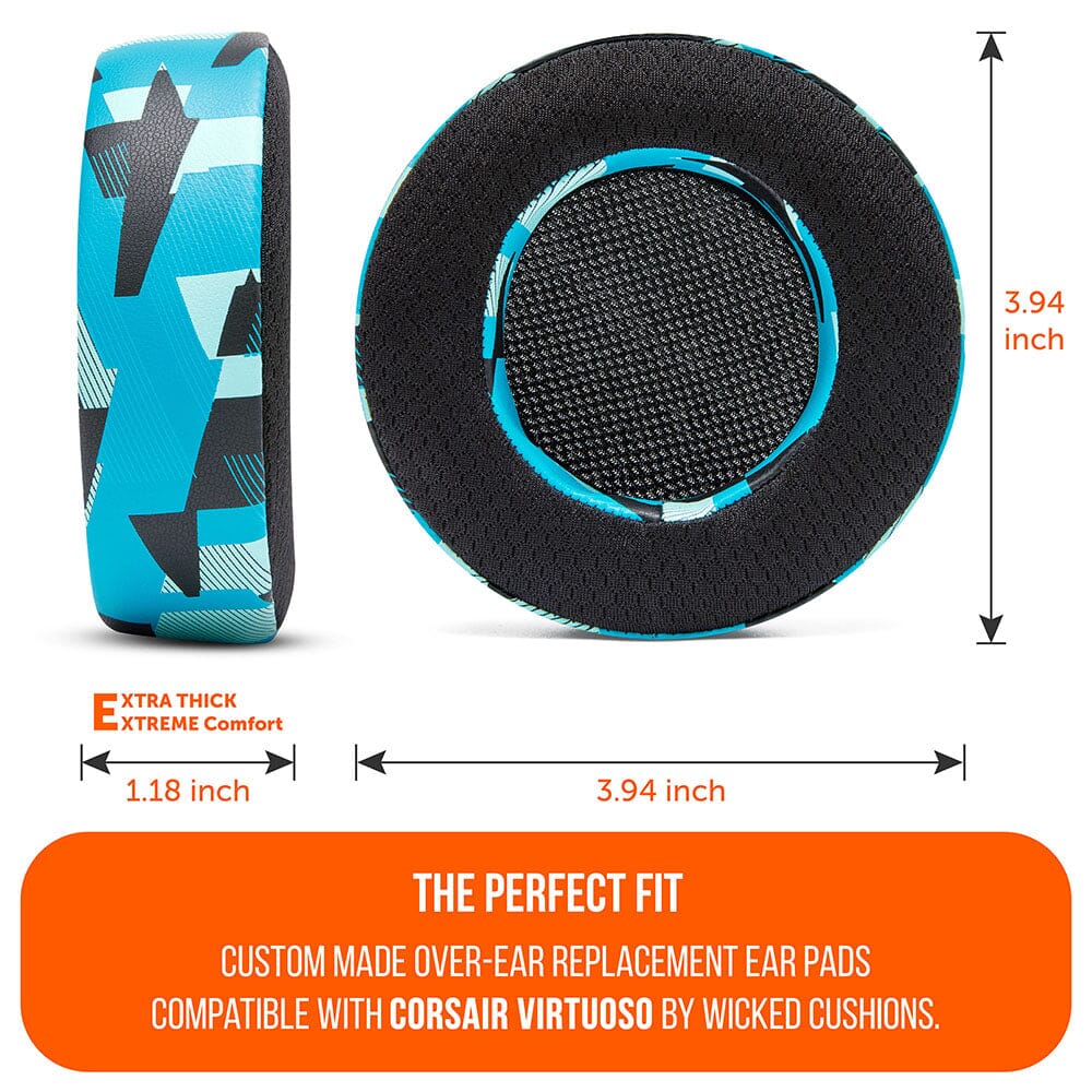 WC FreeZe Cooling Gel Earpads Corsair Virtuoso Headphones