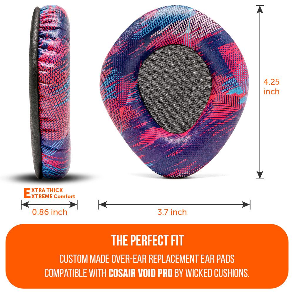 Corsair Void Pro Replacement Earpads Thick Memory Foam Ear Pads Wicked Cushions