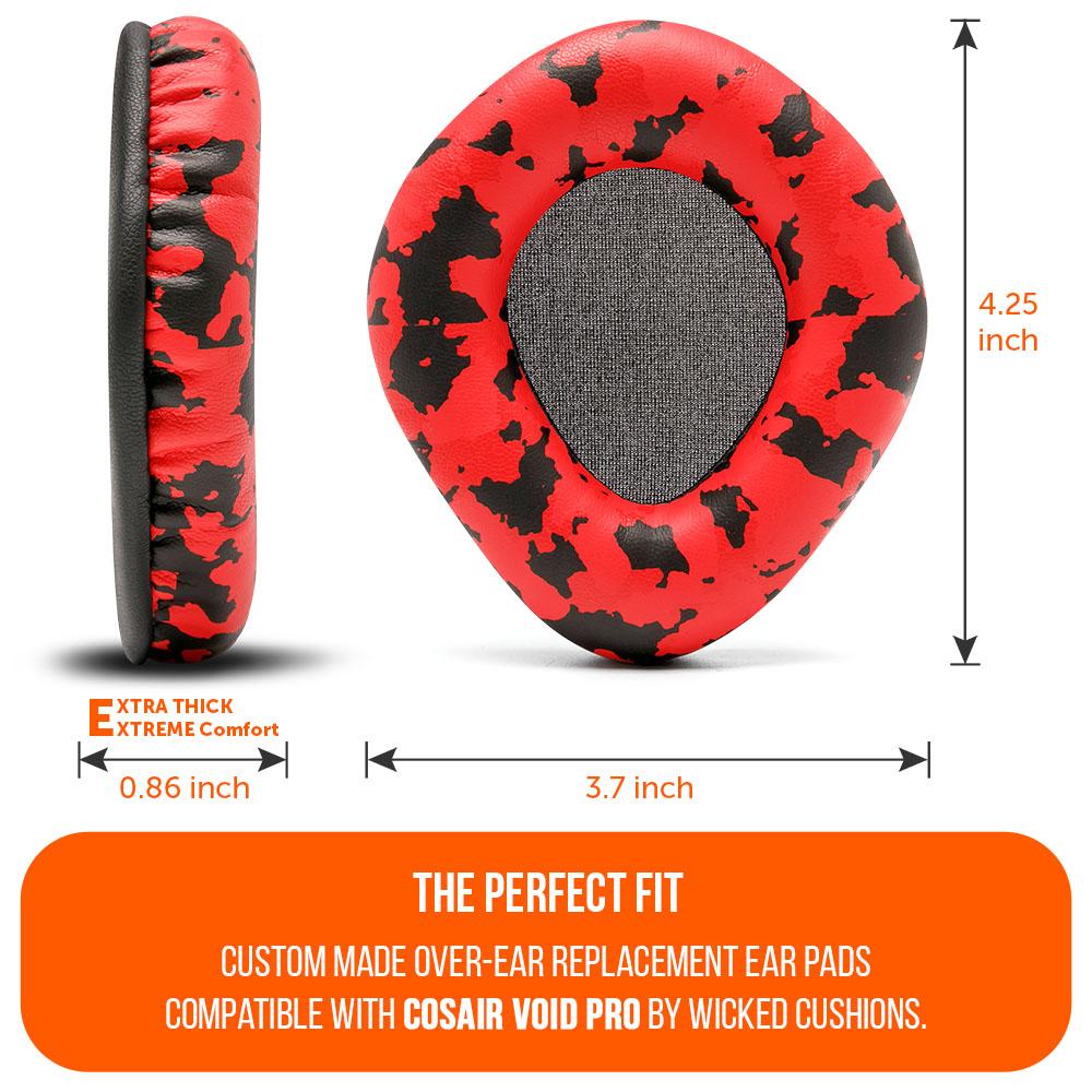 Corsair Void Pro Replacement Earpads Thick Memory Foam Ear Pads Wicked Cushions