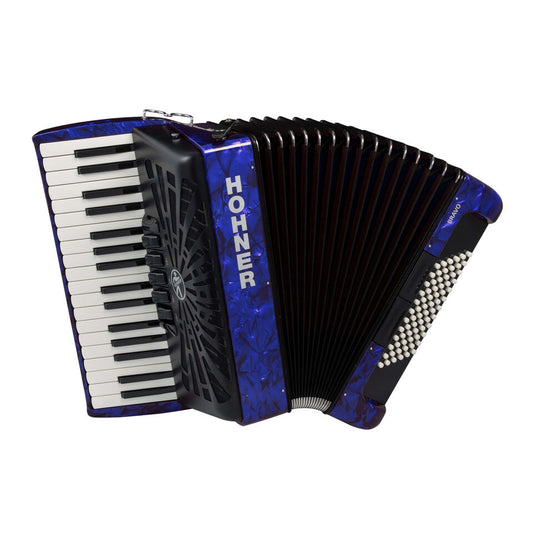 Hohner Bravo III 72 Chromatic Piano Key Accordion - Blue -NEW