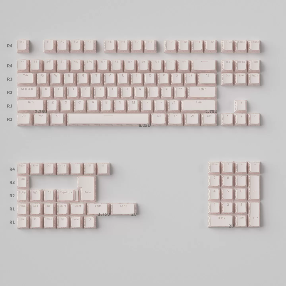 Refraction Shine-Through Cherry Profile PBT Keycap Set 130-Key XVX PRISM