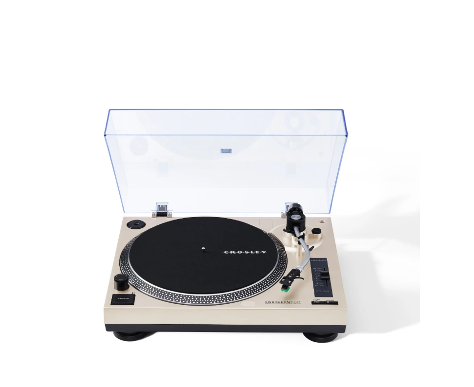 Crosley C100BT 2-Speed Bluetooth  Turntable, Champagne-NEW