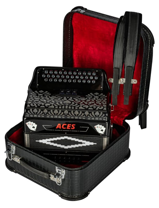 Hohner Hohnica ACES II 34 Button 3 Switches Key of GCF Diatonic Accordion-NEW