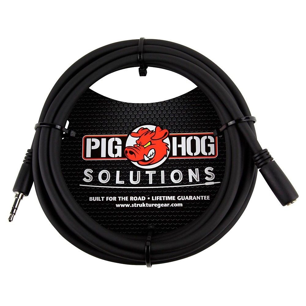 8 Pack Pig Hog Solutions PHX35-10 HeadPhone Extension Cable, 3.5mm 10ft - New