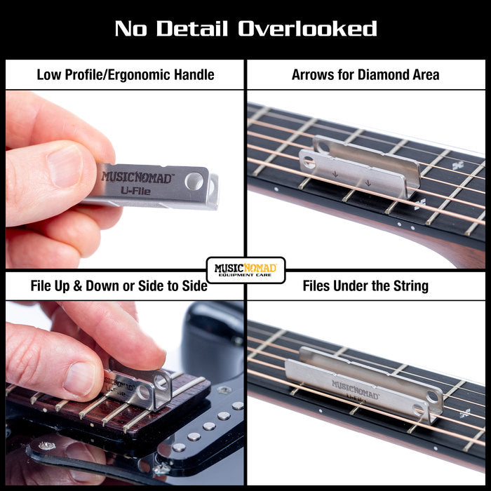 Music Nomad MN813 Fret Leveler Diamond U-File Set - New