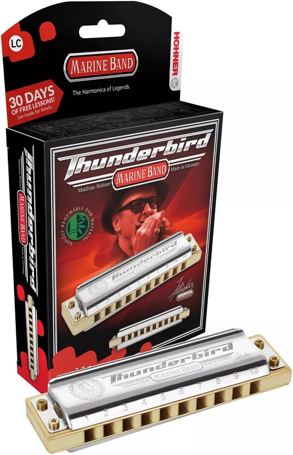 Hohner Marine Band Thunderbird Harmonica - Key of Low D - New