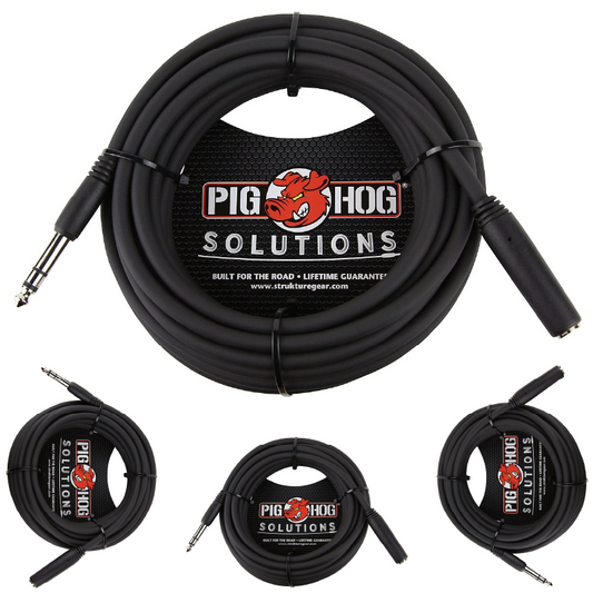 Pig Hog PHX14-25 Solutions - 25ft Headphone Extension Cable, 1/4" - NEW