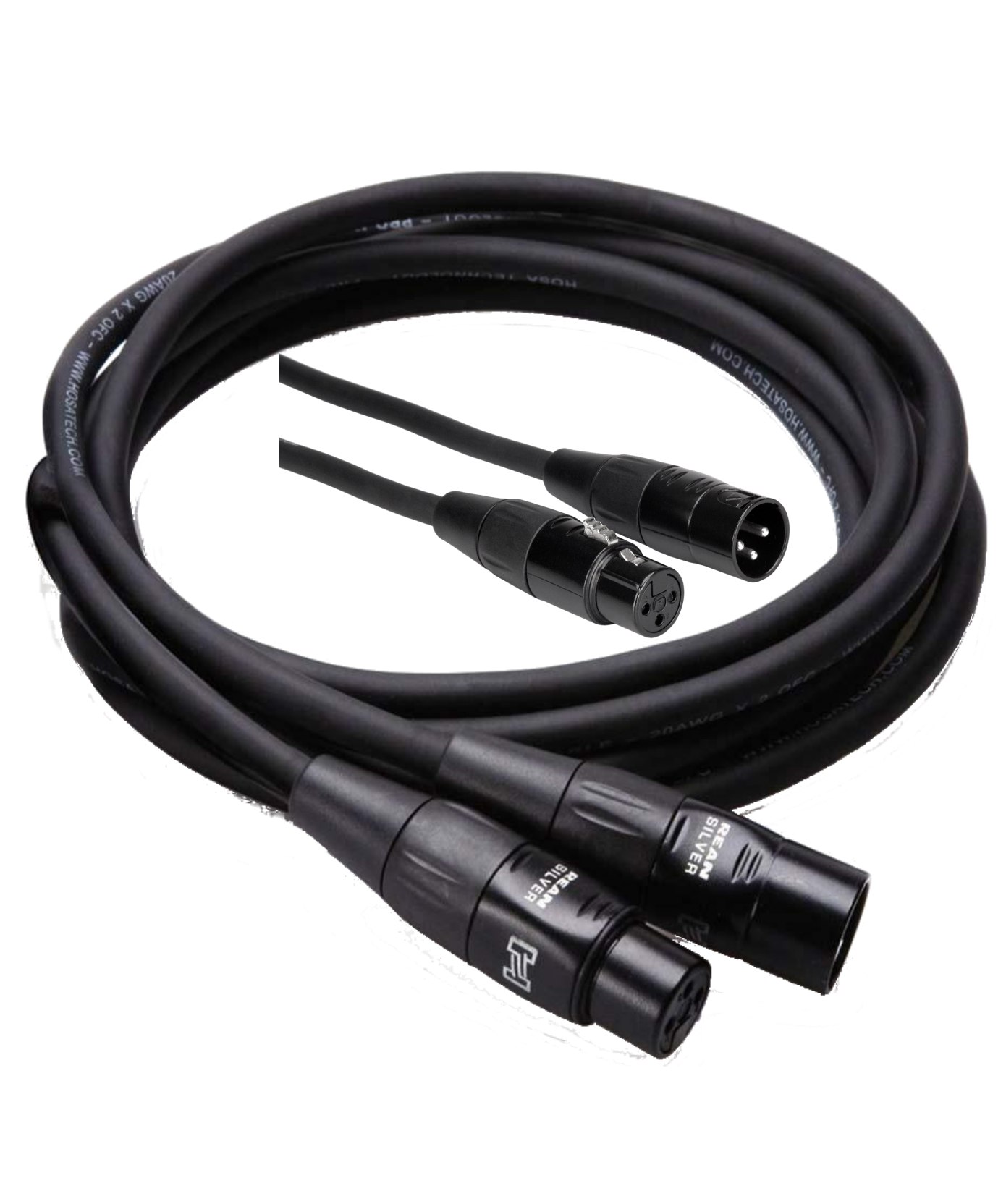 NEW - Hosa Pro Microphone Cable, Neutrik REAN Connectors REAN XLR3F to XLR3M, HMIC-015 (15 Feet)