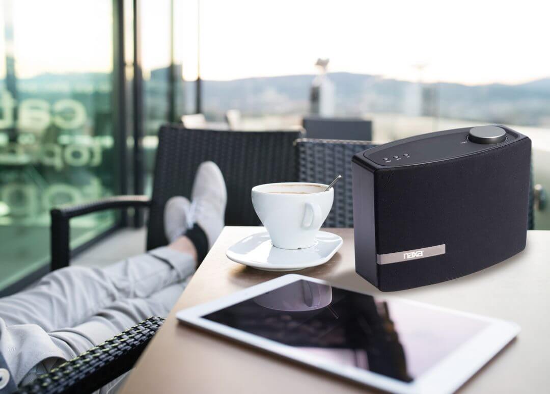 Wi-Fi & Bluetooth Multi-Room Speaker with Amazon Alexa Voice Control Naxa