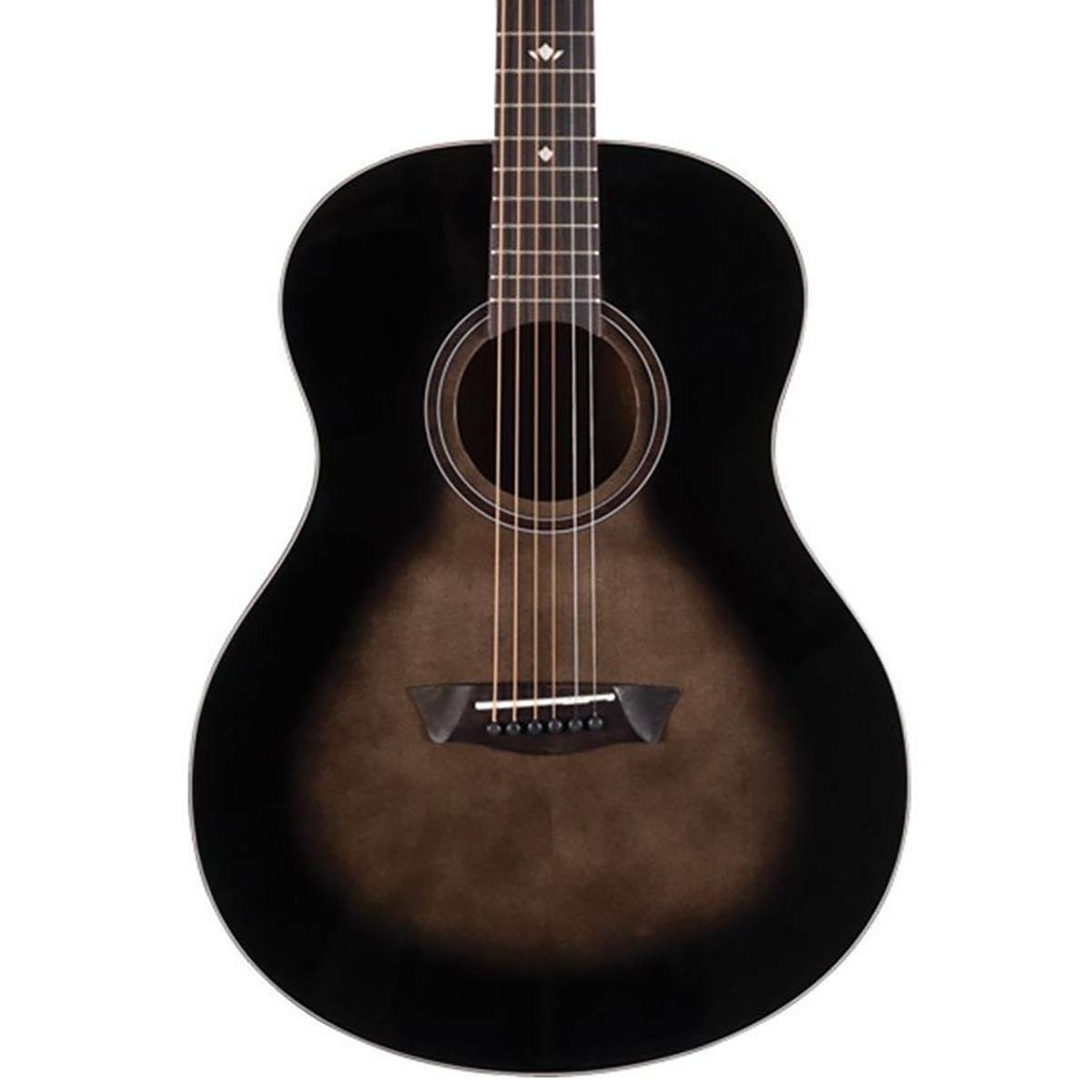 New - Washburn Bella Tono Novo S9 Studio Acoustic Guitar Transparent Charcoal Burst