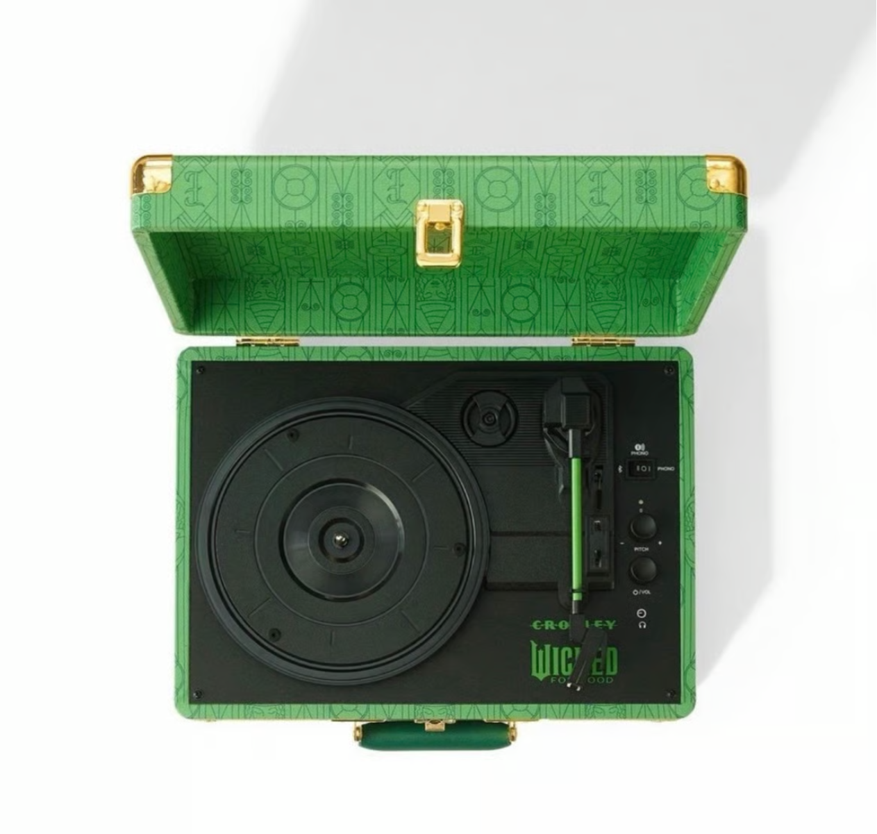 Crosley RSD Cruiser Plus Turntable - Wicked Movie Edition- 3-Speed Bluetooth- Elphaba Green