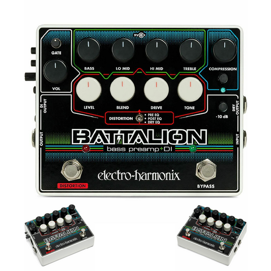 New - Electro Harmonix Battalion Bass Preamp and DI Effects Pedal