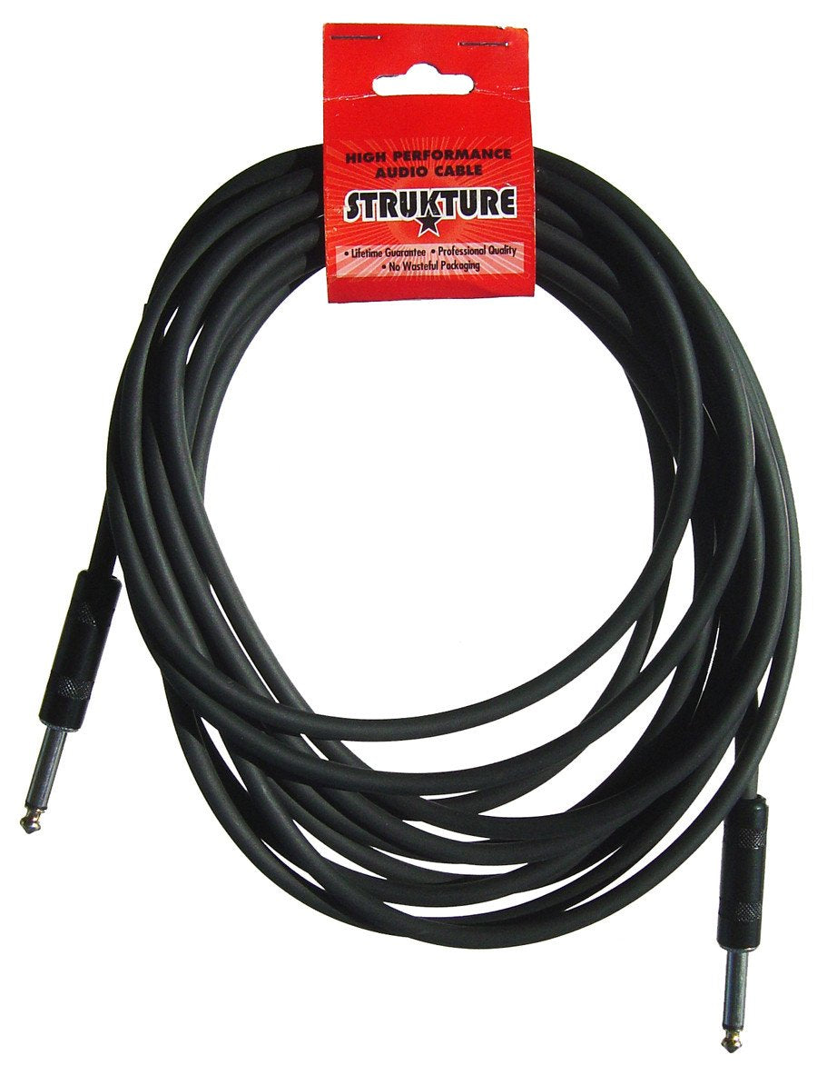 Black Strukture 10ft Instrument Cable 6MM Rubber SC10R Lifetime Warranty!