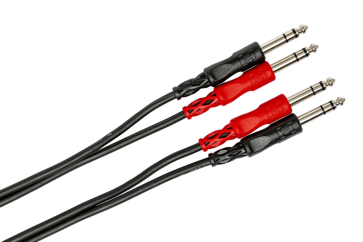 New - Hosa Stereo Interconnect Dual 1/4-inch TRS Male to same Cable 3mtr CSS-203