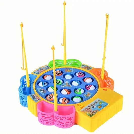 Electric Music Spinning Fishing Disc Toy Set for Children