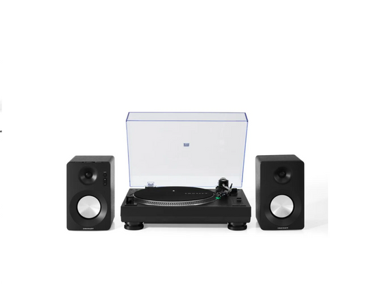 Crosley KT100BT-BK K-Series Bluetooth Turntable System - Black, NEW