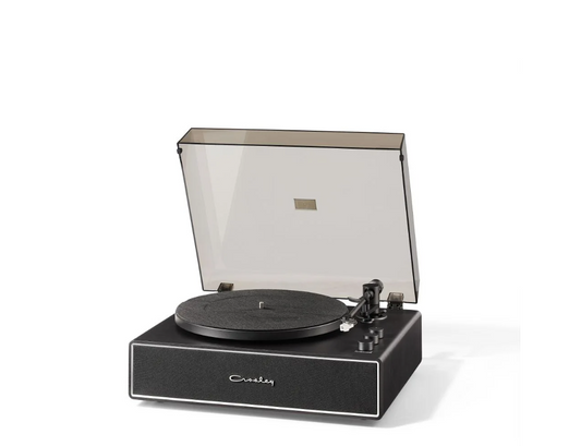 Crosley CR6046A Stave Bluetooth Turntable with Built-in Speakers, Black-NEW