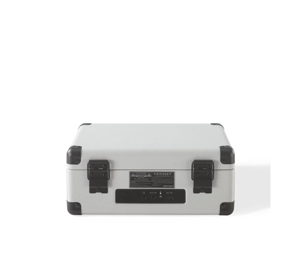 Crosley CR3505DP Cruiser Portable CD Player Retro Bluetooth Speakers, White Farmhouse -NEW