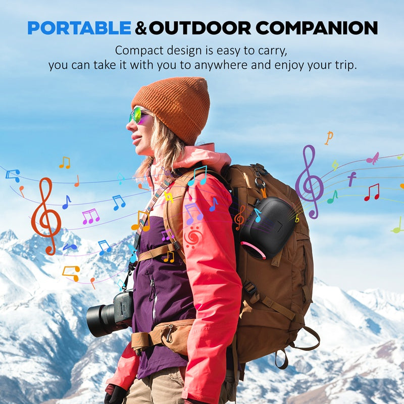 JYX L5 IPX7 Waterproof Portable Bluetooth Speaker with LED Light