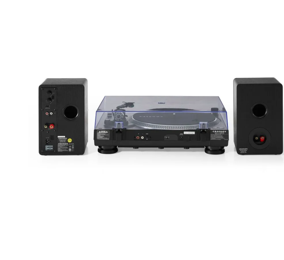 Crosley KT100BT-BK K-Series Bluetooth Turntable System - Black, NEW