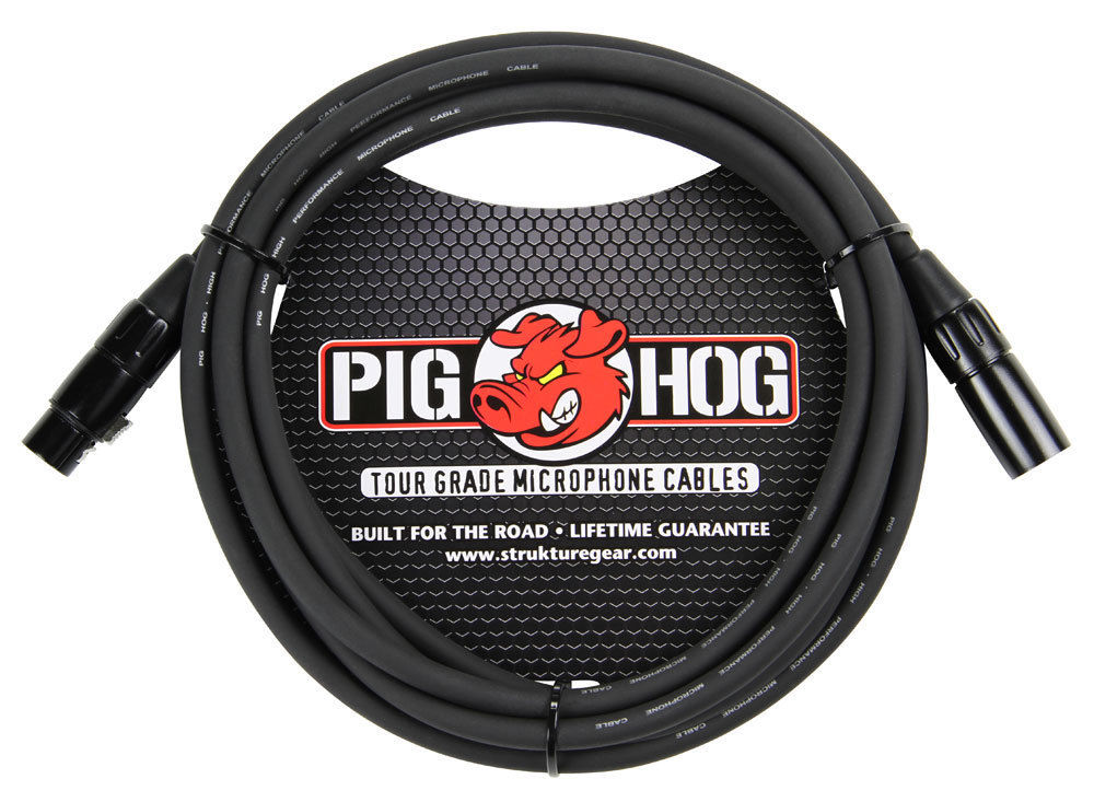 4 Pack Pig Hog PHM10 High Performance 8mm XLR Microphone Cable, 10 feet