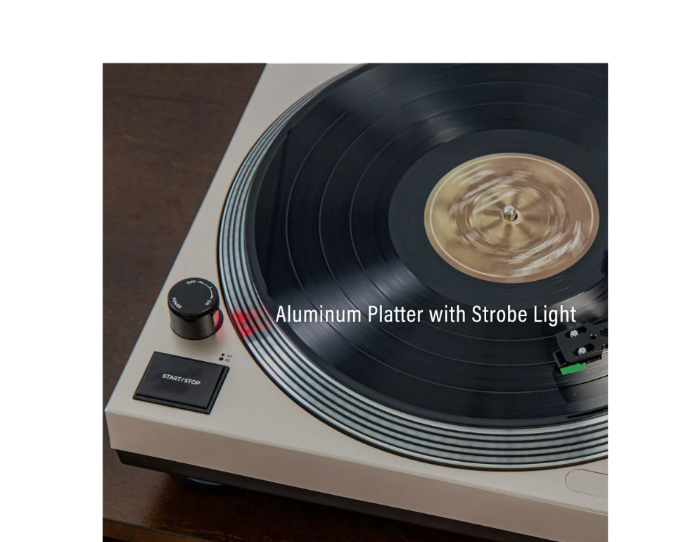 Crosley C100BT 2-Speed Bluetooth  Turntable, Champagne-NEW