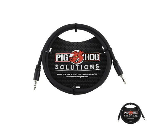 New - PIG HOG PX-T3503 SOLUTIONS - 3.5MM TRS TO 3.5MM TRS, 3FT CABLE