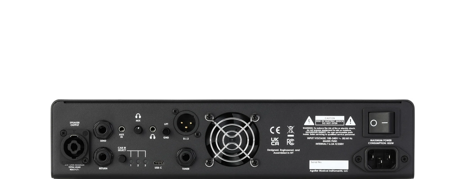 Aguilar TH700V2 Tone Hammer Gen 2 700-watt Bass Amplifier Head -NEW